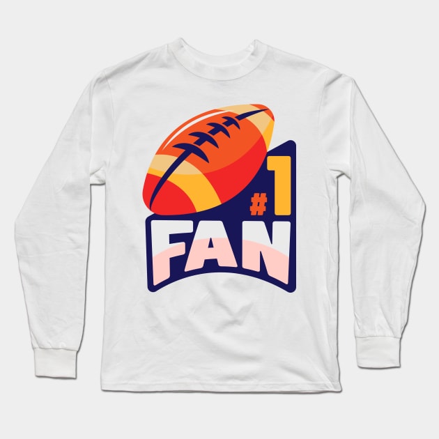 Football Fan Long Sleeve T-Shirt by t4tif